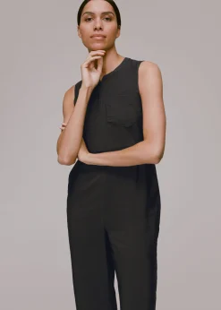 Black Josie Zip Front Jumpsuit