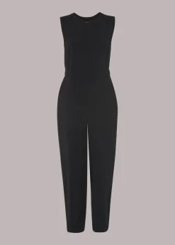 Black Josie Zip Front Jumpsuit