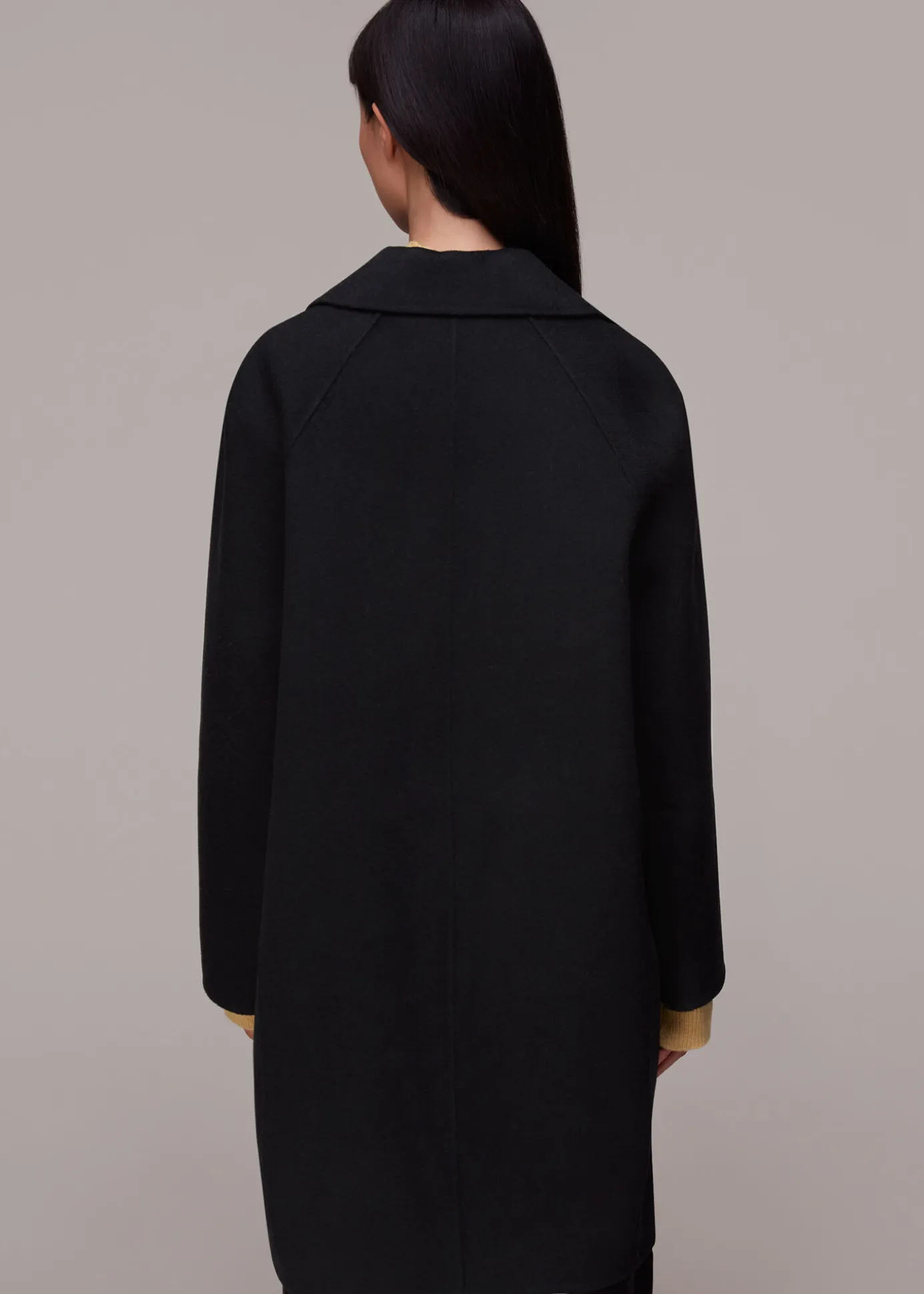Black Julia Double Faced Coat