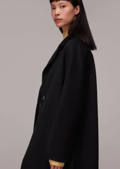 Black Julia Double Faced Coat