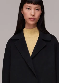 Black Julia Double Faced Coat