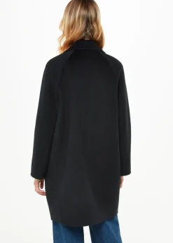 Black Julia Wool Double Faced Coat