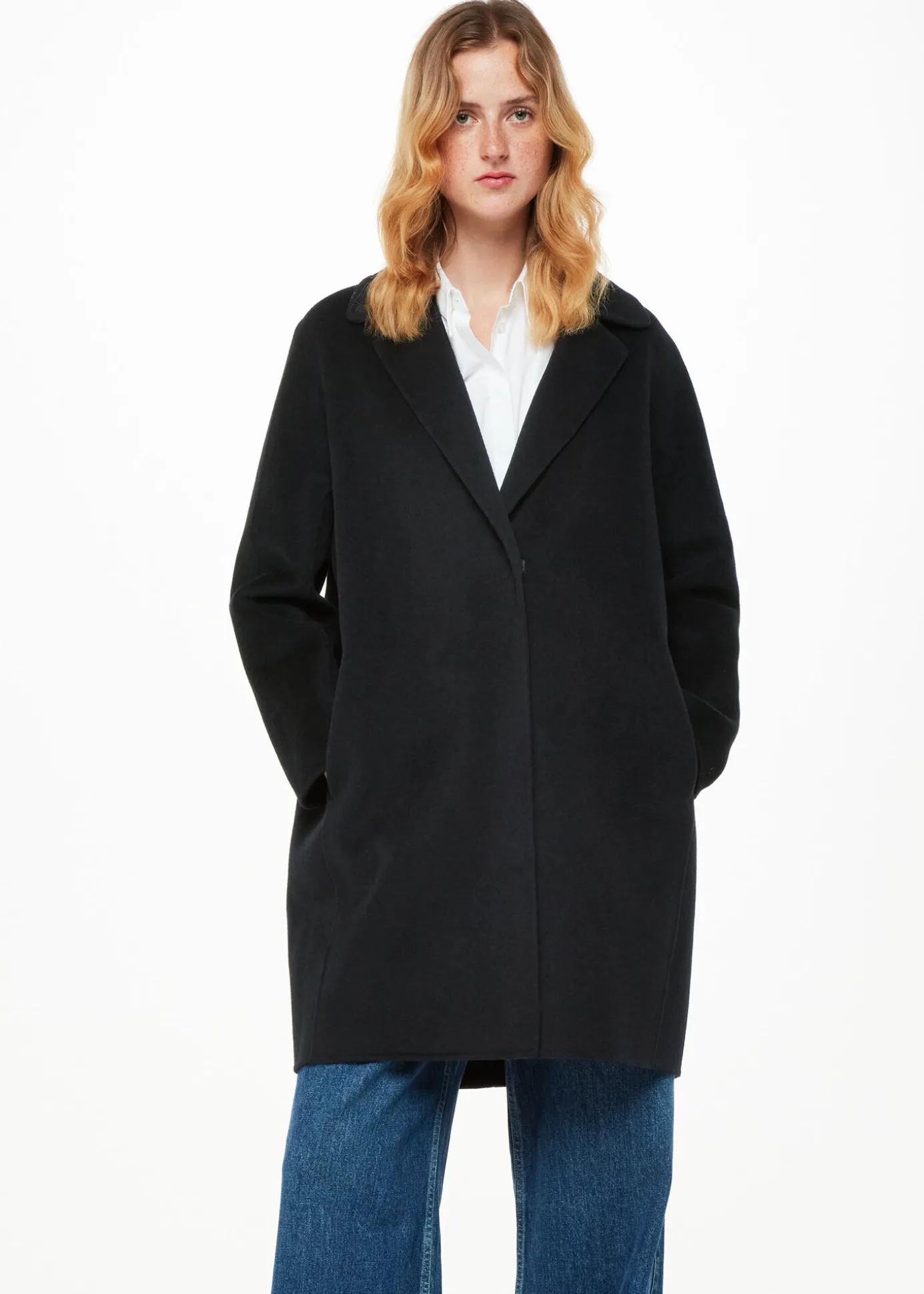 Black Julia Wool Double Faced Coat