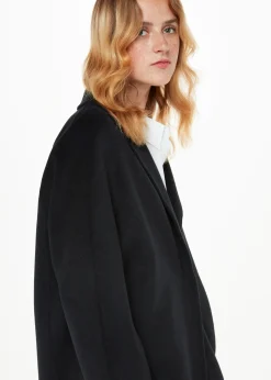 Black Julia Wool Double Faced Coat