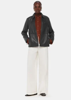 Black Kate Zip Leather Jacket