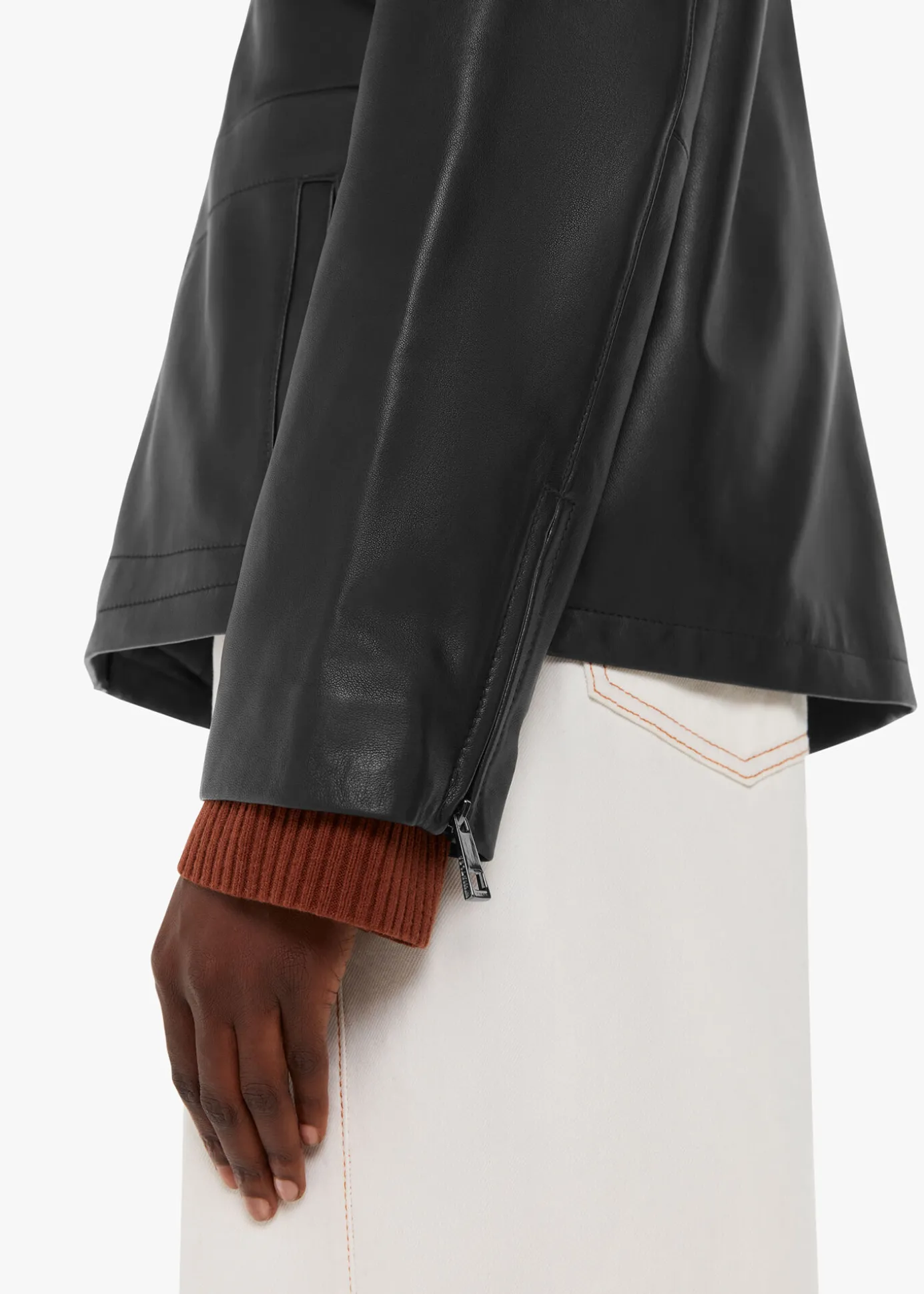 Black Kate Zip Leather Jacket