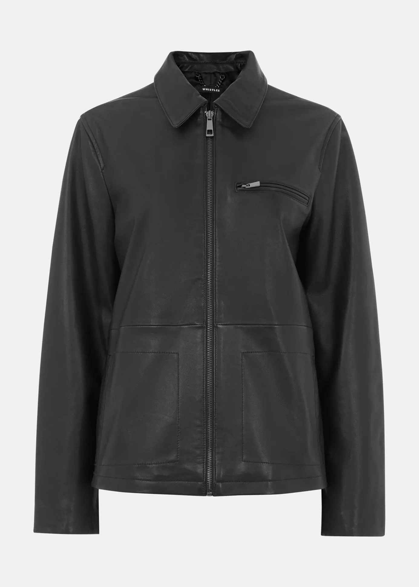 Black Kate Zip Leather Jacket