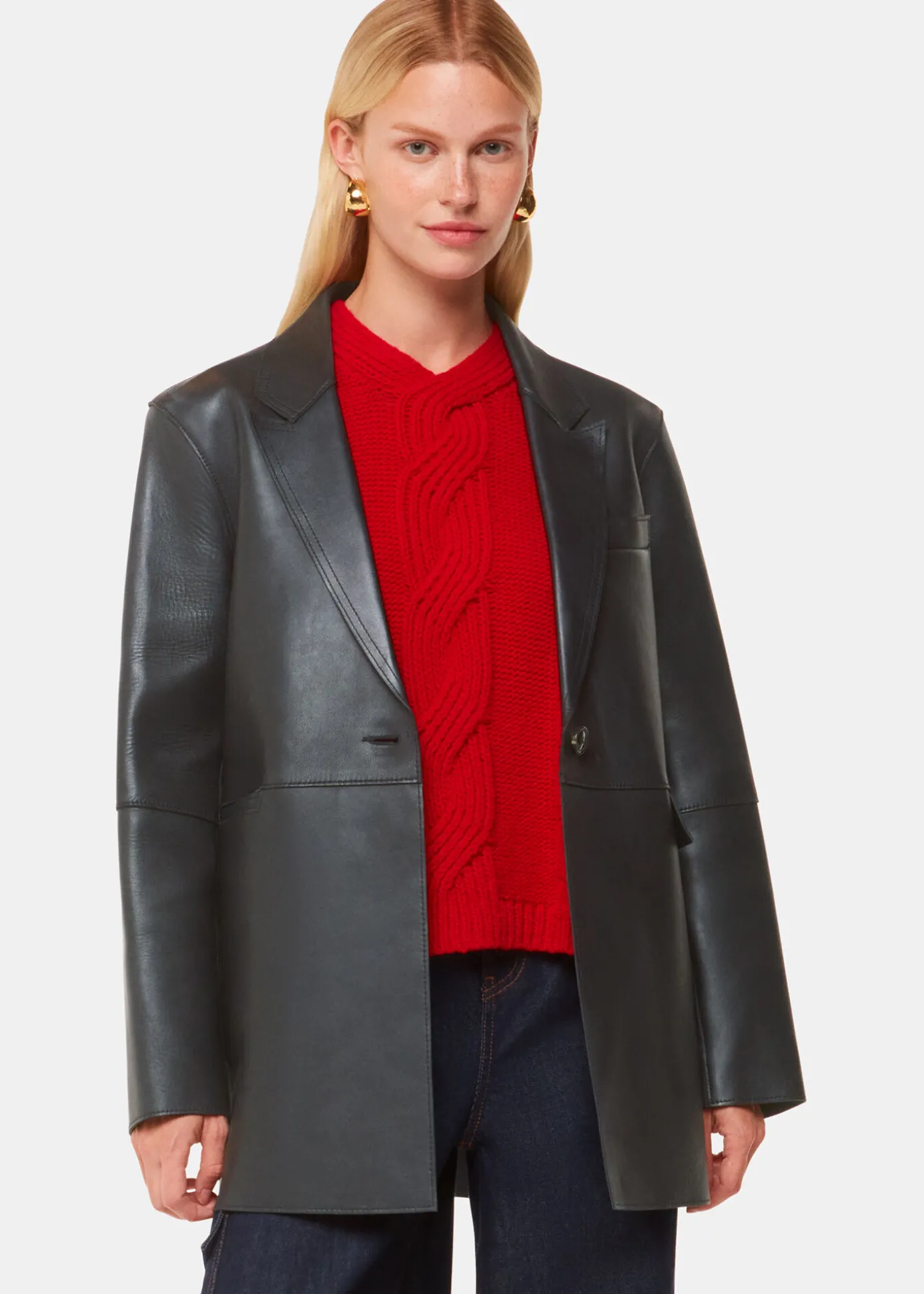 Black Katrina Clean Bonded Blazer