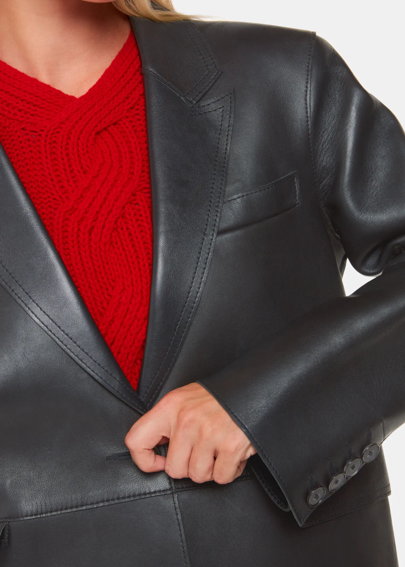 Black Katrina Clean Bonded Blazer