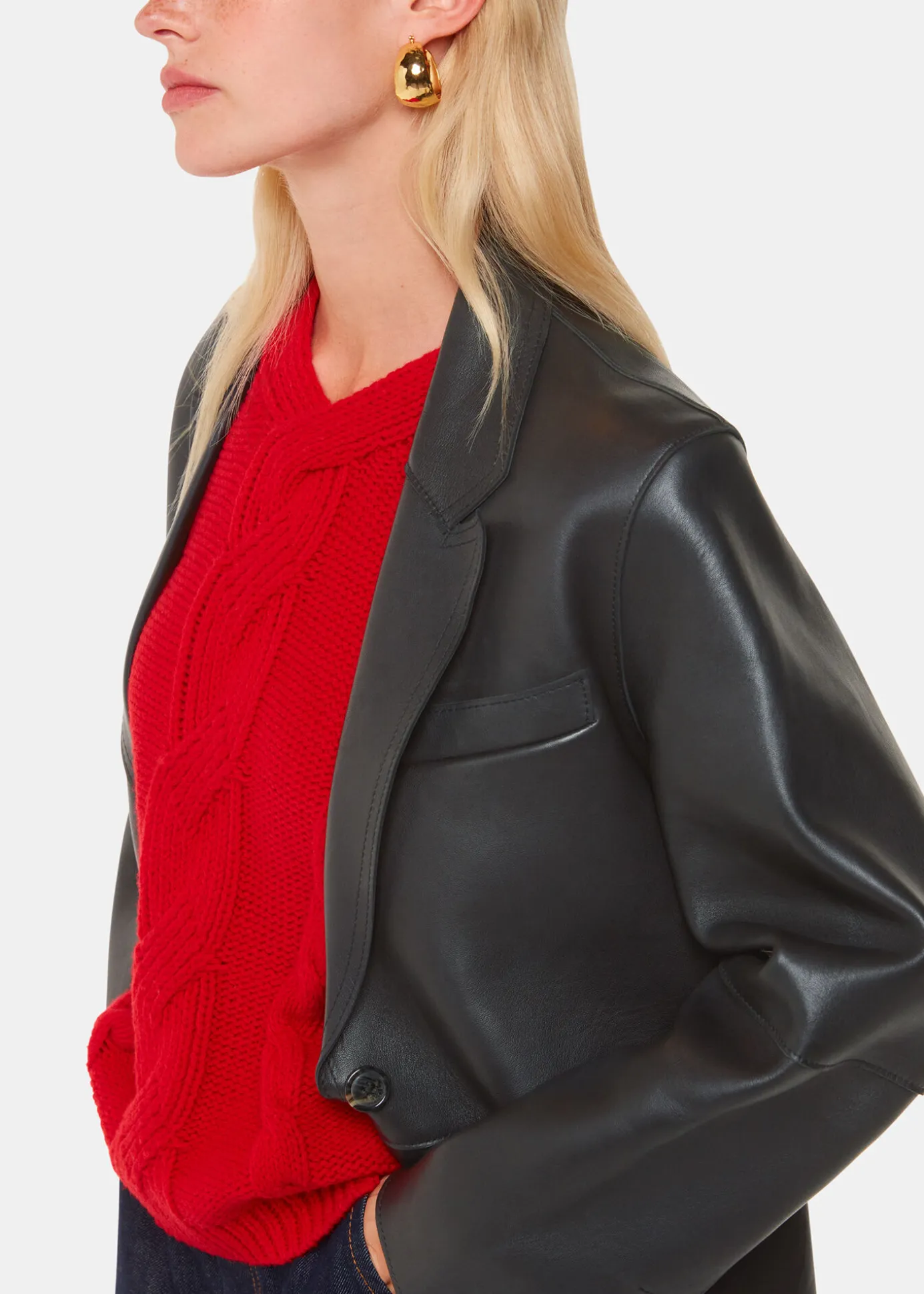 Black Katrina Clean Bonded Blazer