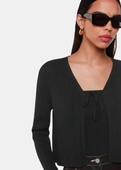 Black Knitted Bandeau Top