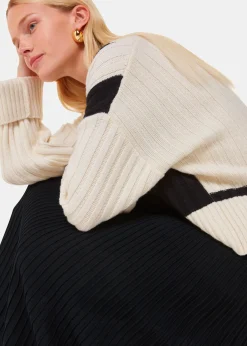 Black Knitted Pleated Skirt