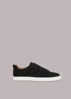 Black Koki Suede Lace Up Trainer