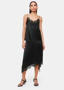 Black Lace Trim Cami Top