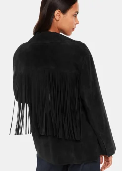 Black Lani Tassel Suede Jacket