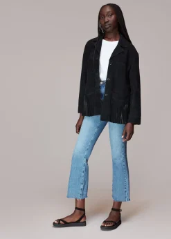 Black Lani Tassel Suede Jacket