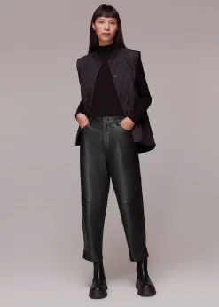 Black Laura Leather Trouser