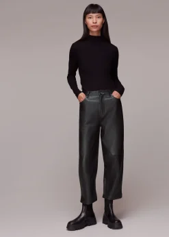 Black Laura Leather Trouser
