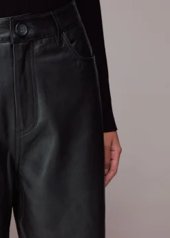 Black Laura Leather Trouser