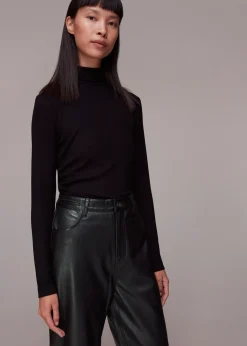 Black Laura Leather Trouser