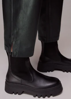 Black Laura Leather Trouser