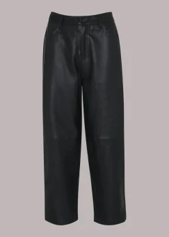 Black Laura Leather Trouser