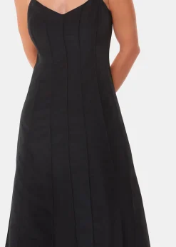 Black Laverne Taffeta Maxi Dress