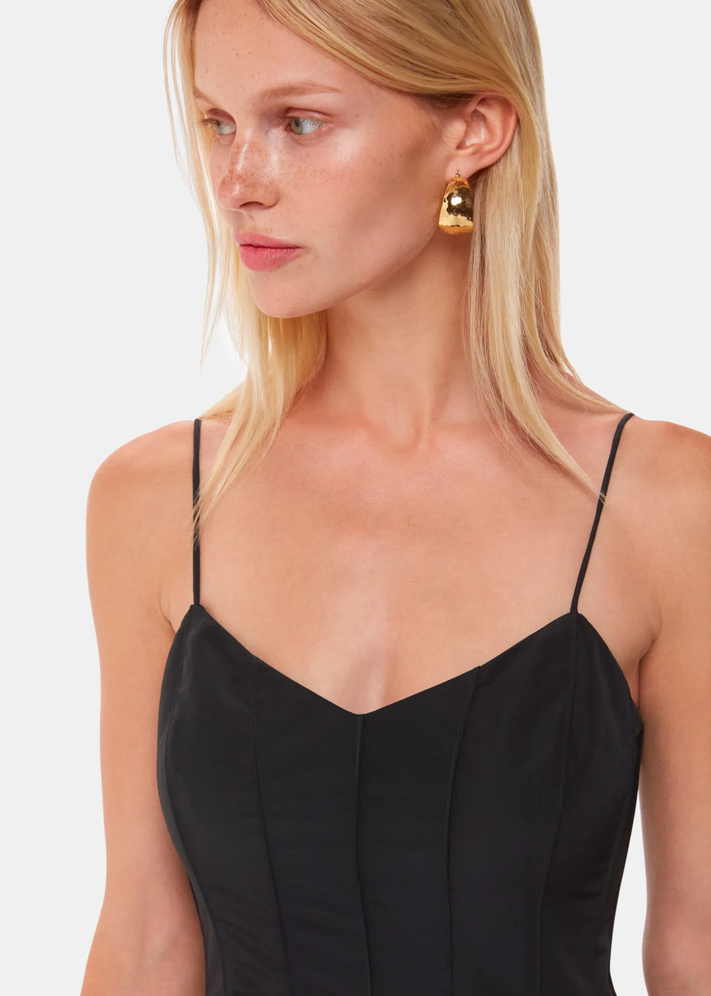 Black Laverne Taffeta Maxi Dress
