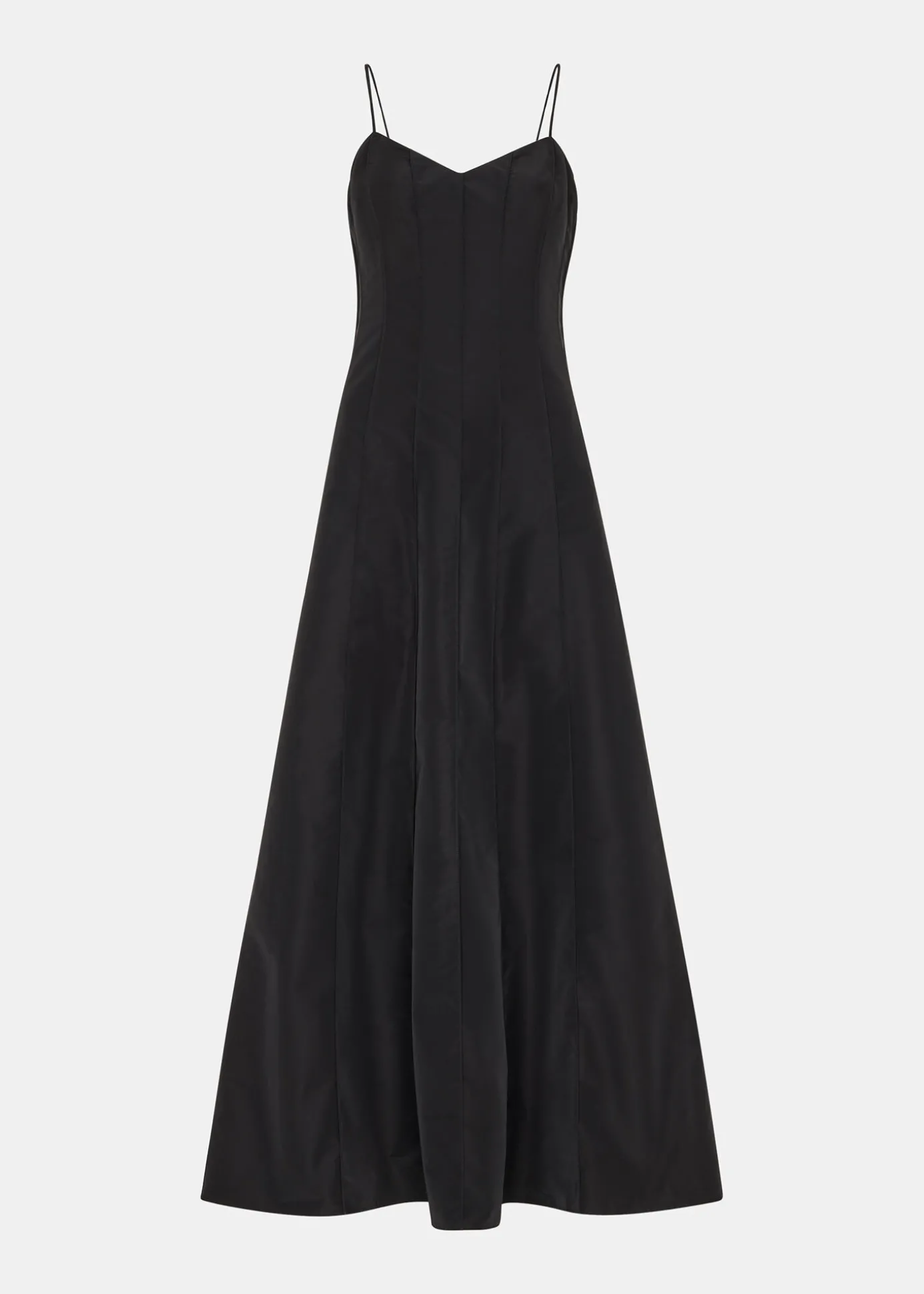 Black Laverne Taffeta Maxi Dress