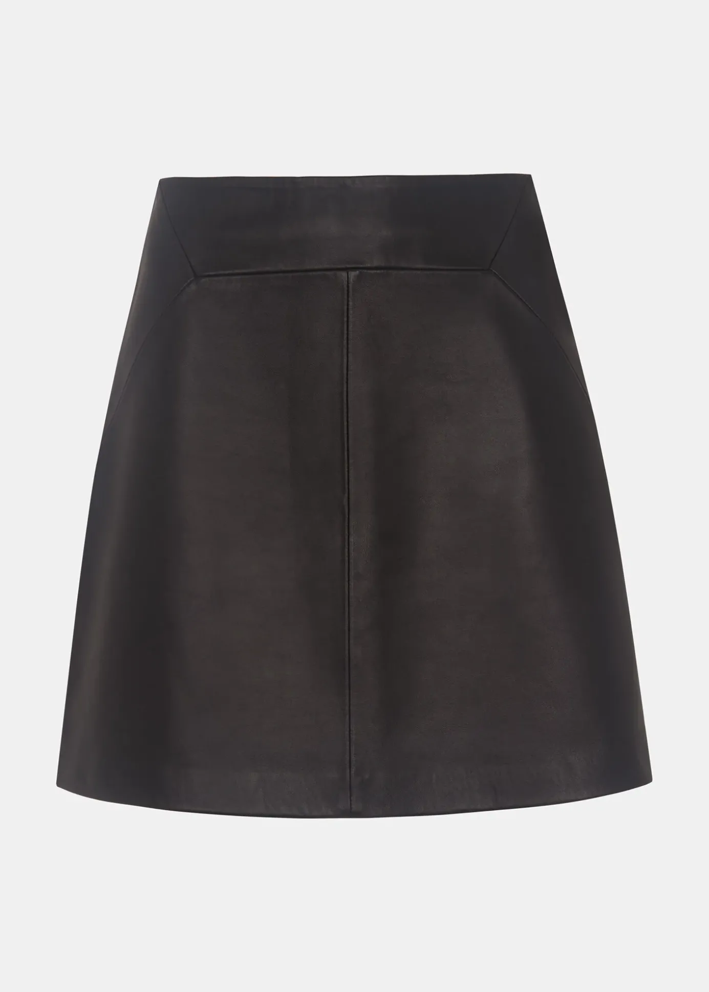 Black Leather A line Skirt