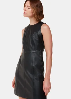 Black Leather Shift Dress