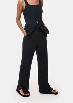 Black Leyla Crepe Trouser