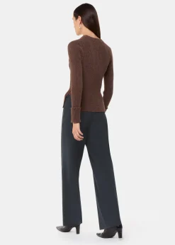 Black Louisa Tab Detail Trouser
