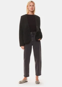 Black Lucy V Neck Jersey Jacket
