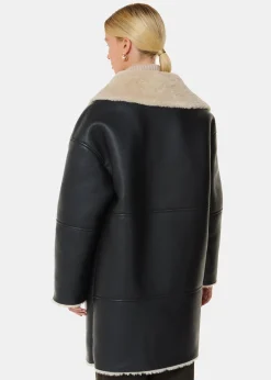 Black Luella Faux Fur Coat