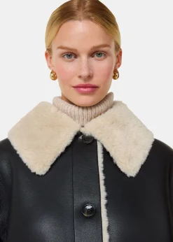 Black Luella Faux Fur Coat