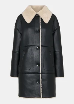 Black Luella Faux Fur Coat
