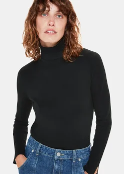 Black Maja Knitted Polo Neck Knit