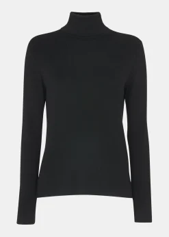 Black Maja Knitted Polo Neck Knit