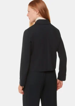 Black Marla Ponte Zip Through Jacket