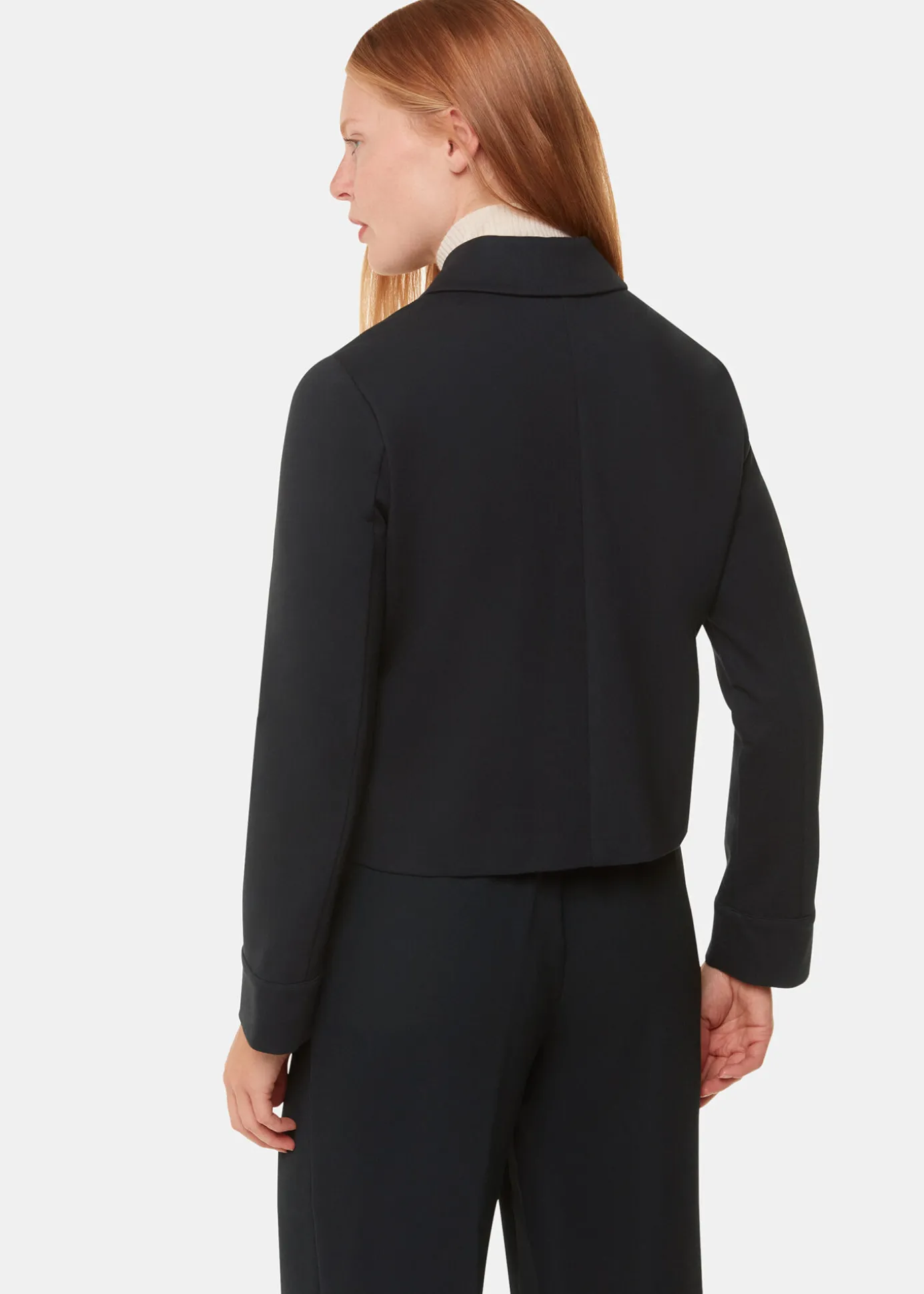 Black Marla Ponte Zip Through Jacket