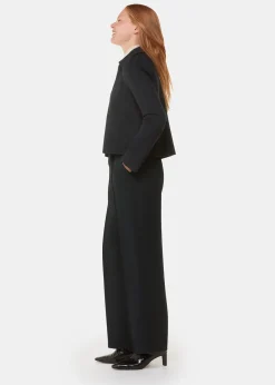 Black Marla Ponte Zip Through Jacket