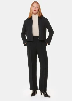 Black Marla Ponte Zip Through Jacket