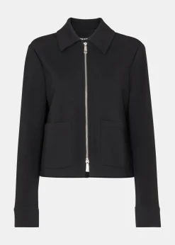 Black Marla Ponte Zip Through Jacket
