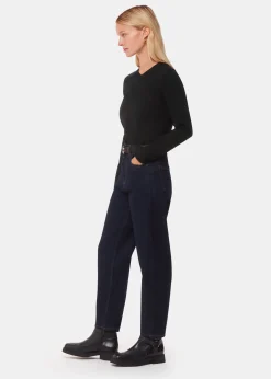 Black Mila V Neck Knit