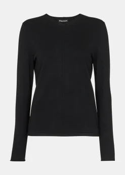 Black Mila V Neck Knit