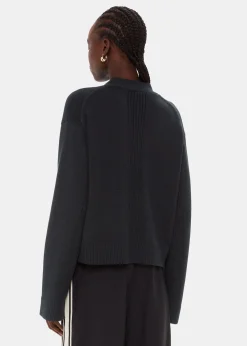 Black Nina Button Front Cardigan