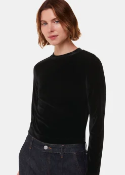 Black Olivia Velvet Top