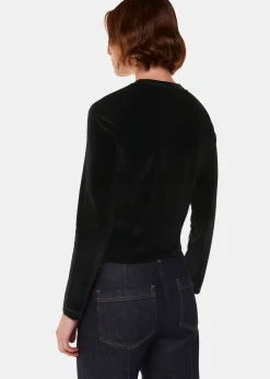 Black Olivia Velvet Top