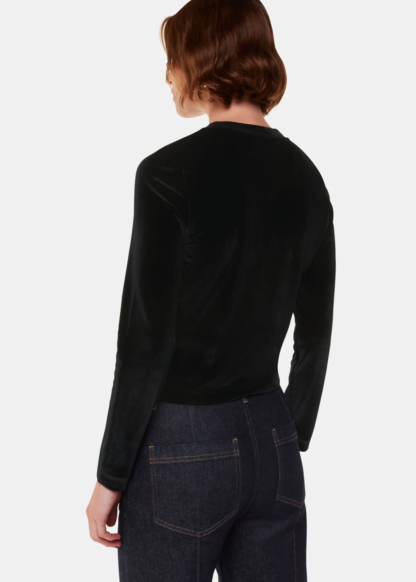 Black Olivia Velvet Top